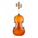 Glarry 4/4 Solid Wood EQ Violin Case Bow Violin Strings Shoulder Rest Electronic Tuner Connecting Wire Cloth Matte
