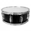 [US-W]Glarry 14 x 5.5" Snare Drum Poplar Wood Drum Percussion Set With Snare Stent Drum Stand Black