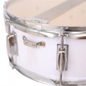 Glarry 14 x 5.5" Snare Drum Poplar Wood Drum Percussion Set White